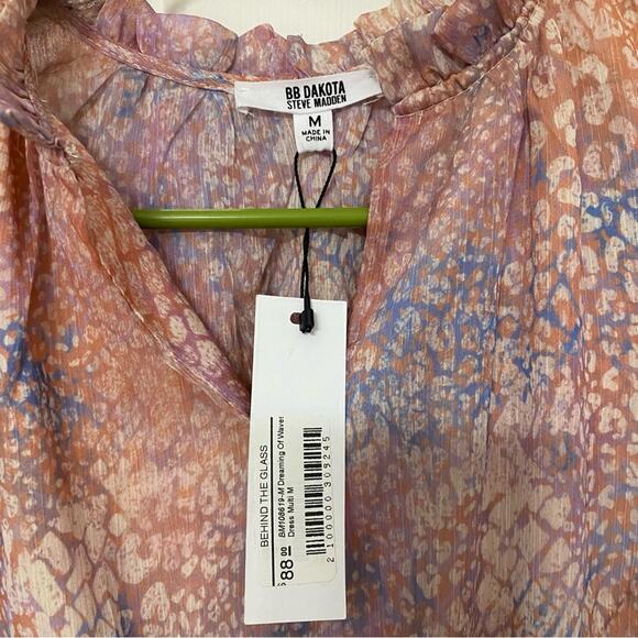 BB DAKOTA • Steve Madden Dreaming Of Waves Ruffle Colorful Leopard Print Dress - Picture 4 of 7